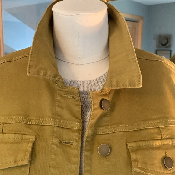 KUT from the kloth Kara jacket color is thyme size XL model size 10 - Picture 9 of 13